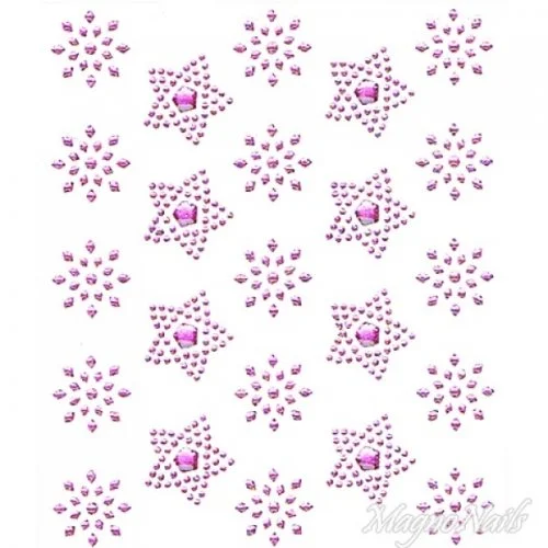 Crystal Nail Sticker - Bindis - pink Strasssteine Strass Aufkleber selbstklebende Nailart Nail art