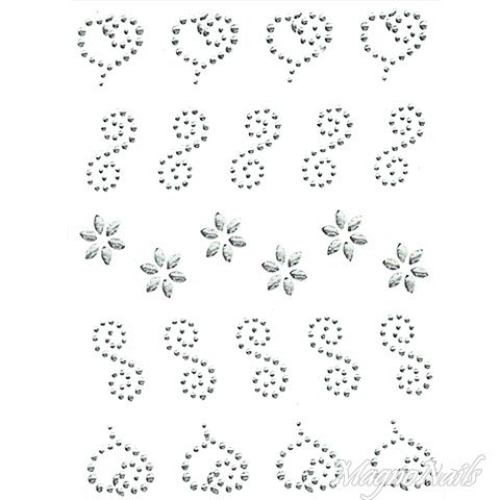 Crystal Nail Sticker - Bindis - crystal Strasssteine Strass Aufkleber selbstklebende Nailar Nail art