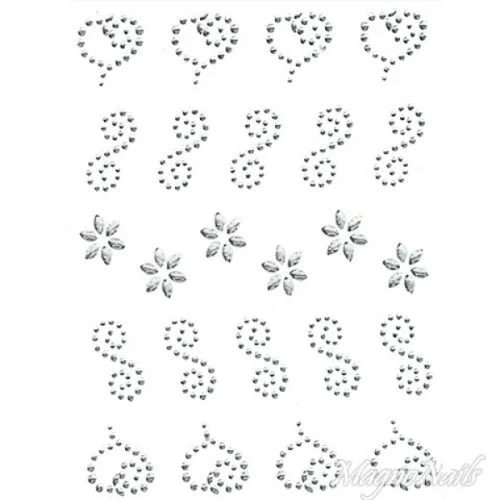 Crystal Nail Sticker - Bindis - crystal Strasssteine Strass Aufkleber selbstklebende Nailar Nail art