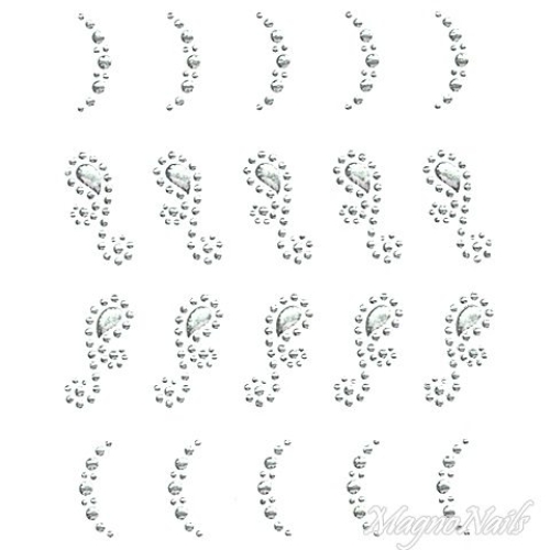 Crystal Nail Sticker - Bindis - crystal Strasssteine Strass Aufkleber selbstklebende Nailar Nail art
