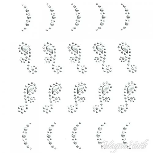 Crystal Nail Sticker - Bindis - crystal Strasssteine Strass Aufkleber selbstklebende Nailar Nail art