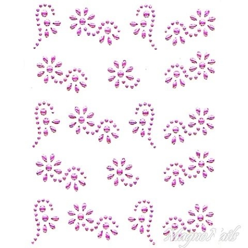 Crystal Nail Sticker - Bindis - pink Strasssteine Strass Aufkleber selbstklebende Nailar Nail art
