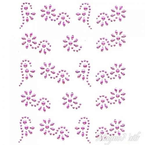 Crystal Nail Sticker - Bindis - pink Strasssteine Strass Aufkleber selbstklebende Nailar Nail art