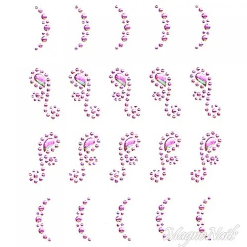 Crystal Nail Sticker - Bindis - pink Strasssteine Strass Aufkleber selbstklebende Nailar Nail art