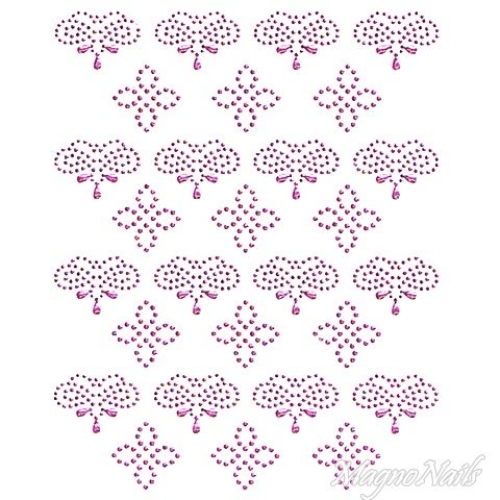 Crystal Nail Sticker - Bindis - pink Strasssteine Strass Aufkleber selbstklebende Nailar Nail art