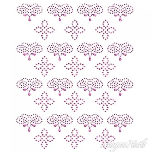 Crystal Nail Sticker - Bindis - pink Strasssteine Strass Aufkleber selbstklebende Nailar Nail art