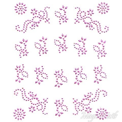 Crystal Nail Sticker - Bindis - pink Strasssteine Strass Aufkleber selbstklebende Nailar Nail art