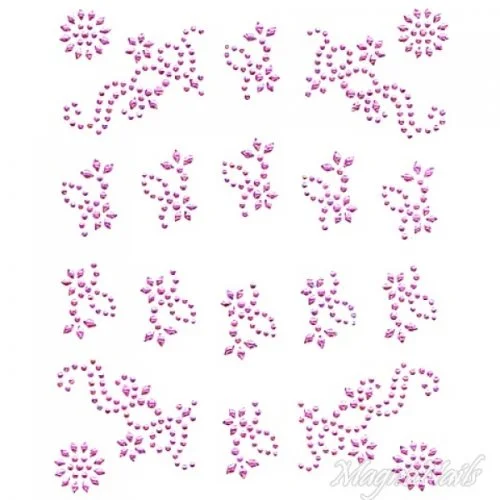 Crystal Nail Sticker - Bindis - pink Strasssteine Strass Aufkleber selbstklebende Nailar Nail art