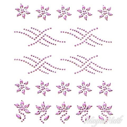 Crystal Nail Sticker - Bindis - pink Strasssteine Strass Aufkleber selbstklebende Nailar Nail art