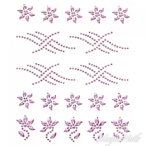 Crystal Nail Sticker - Bindis - pink Strasssteine Strass Aufkleber selbstklebende Nailar Nail art