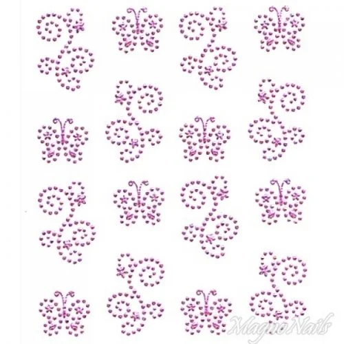 Crystal Nail Sticker - Bindis - pink Strasssteine Strass Aufkleber selbstklebende Nailar Nail art