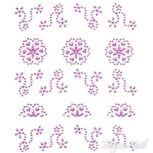 Crystal Nail Sticker - Bindis - pink Strasssteine Strass Aufkleber selbstklebende Nailar Nail art