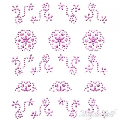 Crystal Nail Sticker - Bindis - pink Strasssteine Strass Aufkleber selbstklebende Nailar Nail art