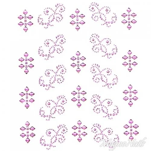 Crystal Nail Sticker - Bindis - pink Strasssteine Strass Aufkleber selbstklebende Nailar Nail art