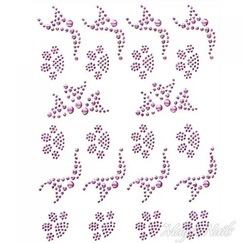 Crystal Nail Sticker - Bindis - pink Strasssteine Strass Aufkleber selbstklebende Nailar Nail art