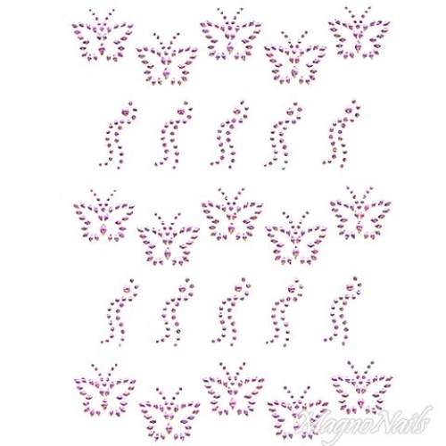 Crystal Nail Sticker - Bindis - pink Strasssteine Strass Aufkleber selbstklebende Nailar Nail art