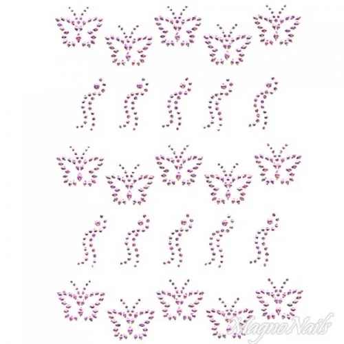 Crystal Nail Sticker - Bindis - pink Strasssteine Strass Aufkleber selbstklebende Nailar Nail art