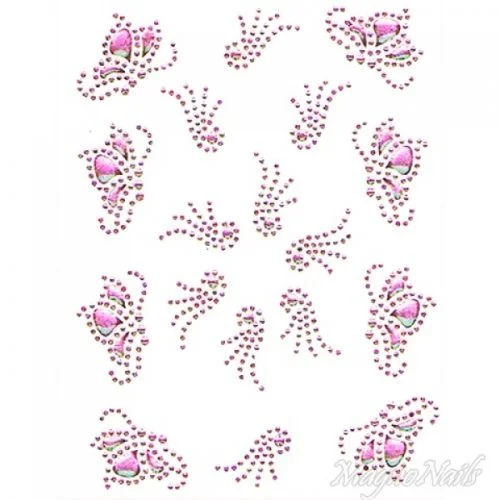 Crystal Nail Sticker - Bindis - pink Strasssteine Strass Aufkleber selbstklebende Nailart Nail art