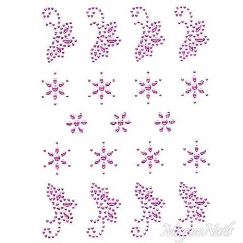 Crystal Nail Sticker - Bindis - pink Strasssteine Strass Aufkleber selbstklebende Nailart Nail art