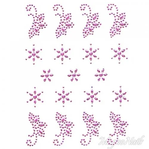 Crystal Nail Sticker - Bindis - pink Strasssteine Strass Aufkleber selbstklebende Nailart Nail art