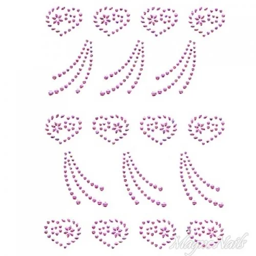 Crystal Nail Sticker - Bindis - pink Strasssteine Strass Aufkleber selbstklebende Nailar Nail art