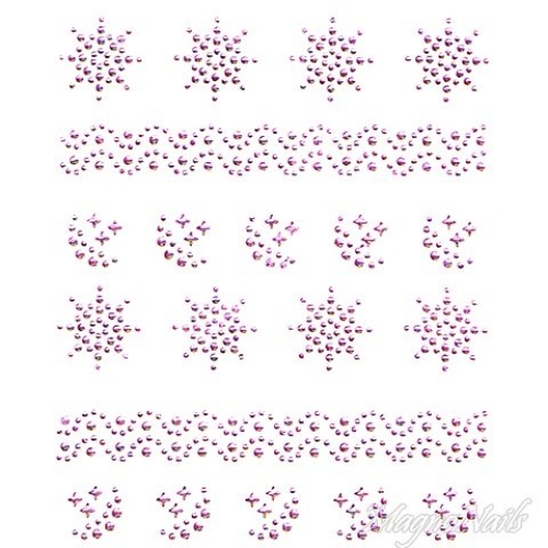 Crystal Nail Sticker - Bindis - pink Strasssteine Strass Aufkleber selbstklebende Nailart Nail art