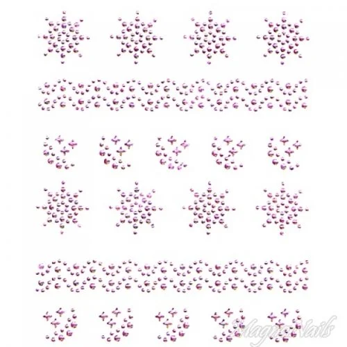 Crystal Nail Sticker - Bindis - pink Strasssteine Strass Aufkleber selbstklebende Nailart Nail art