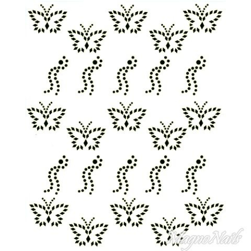 Crystal Nail Sticker - Bindis - schwarz Strasssteine Strass Aufkleber selbstklebende Nailart Nail art