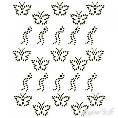 Crystal Nail Sticker - Bindis - schwarz Strasssteine Strass Aufkleber selbstklebende Nailart Nail art