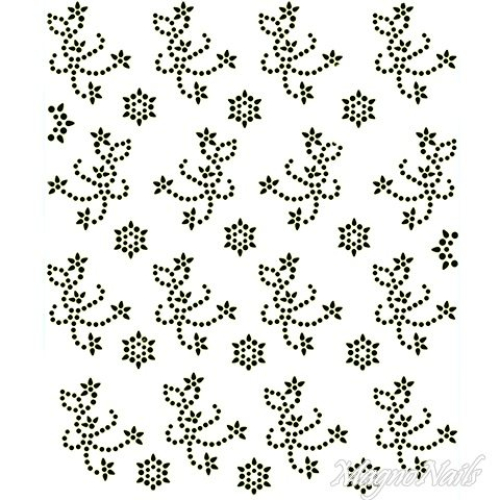 Crystal Nail Sticker - Bindis - schwarz Strasssteine Strass Aufkleber selbstklebende Nailart Nail art