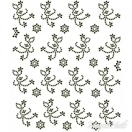 Crystal Nail Sticker - Bindis - schwarz Strasssteine Strass Aufkleber selbstklebende Nailart Nail art