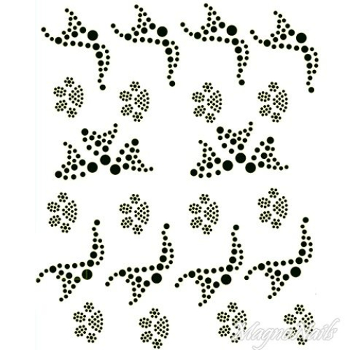 Crystal Nail Sticker - Bindis - schwarz Strasssteine Strass Aufkleber selbstklebende Nailart Nail art