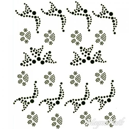 Crystal Nail Sticker - Bindis - schwarz Strasssteine Strass Aufkleber selbstklebende Nailart Nail art