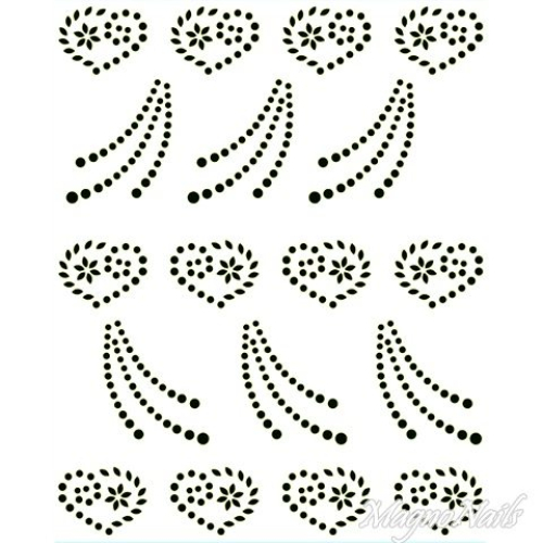 Crystal Nail Sticker - Bindis - schwarz Strasssteine Strass Aufkleber selbstklebende Nailart Nail art