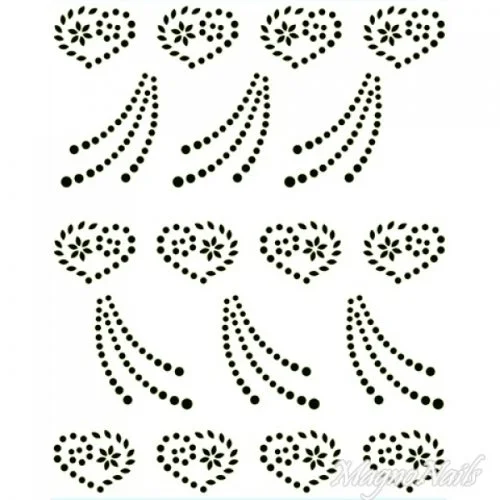 Crystal Nail Sticker - Bindis - schwarz Strasssteine Strass Aufkleber selbstklebende Nailart Nail art