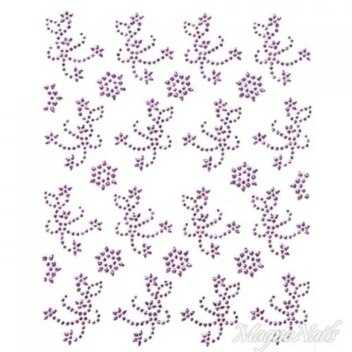 Crystal Nail Sticker - Bindis - lila Strasssteine Strass Aufkleber selbstklebende Nailar Nail art