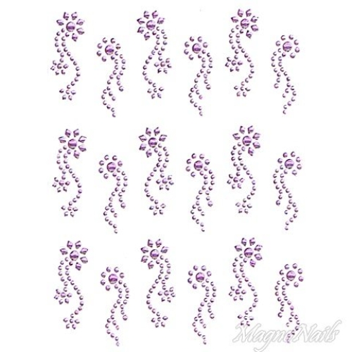Crystal Nail Sticker - Bindis - lila Strasssteine Strass Aufkleber selbstklebende Nailar Nail art