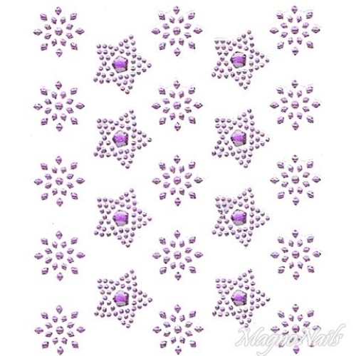Crystal Nail Sticker - Bindis - lila Strasssteine Strass Aufkleber selbstklebende Nailart Nail art
