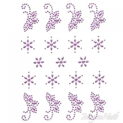 Crystal Nail Sticker - Bindis - lila Strasssteine Strass Aufkleber selbstklebende Nailart Nail art