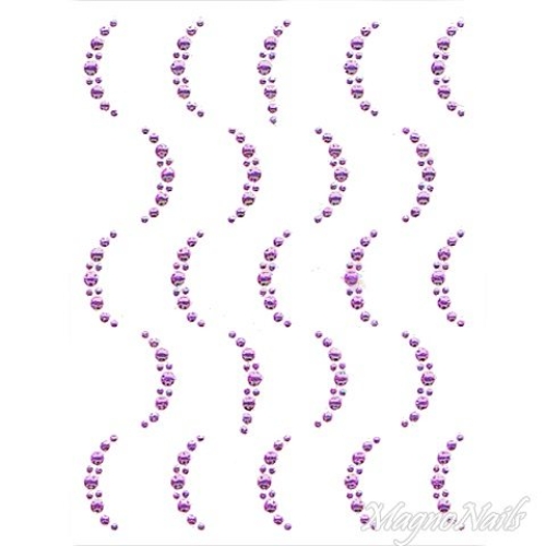 Crystal Nail Sticker - Bindis - lila Strasssteine Strass Aufkleber selbstklebende Nailar Nail art