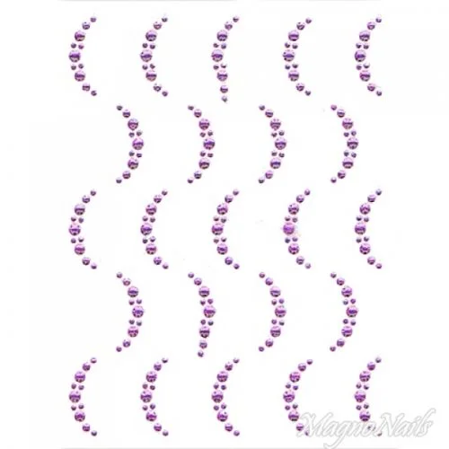 Crystal Nail Sticker - Bindis - lila Strasssteine Strass Aufkleber selbstklebende Nailar Nail art