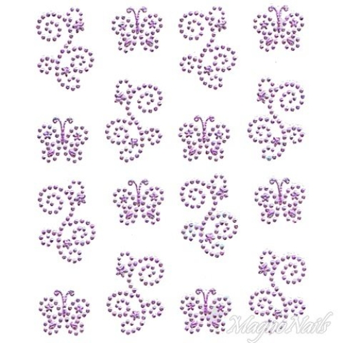 Crystal Nail Sticker - Bindis - lila Strasssteine Strass Aufkleber selbstklebende Nailart Nail art