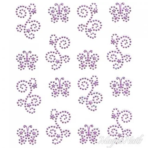 Crystal Nail Sticker - Bindis - lila Strasssteine Strass Aufkleber selbstklebende Nailart Nail art