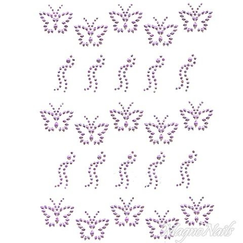 Crystal Nail Sticker - Bindis - lila Strasssteine Strass Aufkleber selbstklebende Nailart Nail art