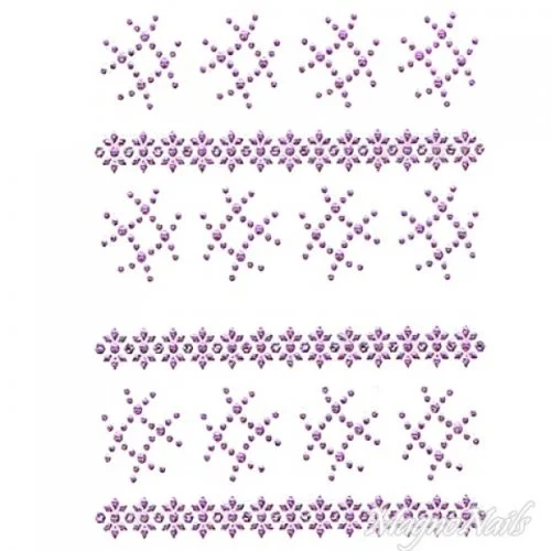 Crystal Nail Sticker - Bindis - lila Strasssteine Strass Aufkleber selbstklebende Nailar Nail art