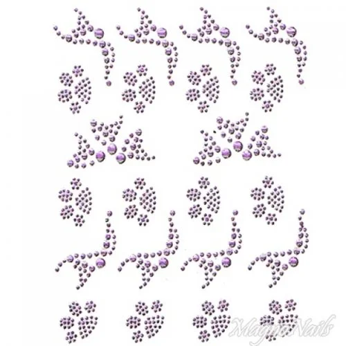 Crystal Nail Sticker - Bindis - lila Strasssteine Strass Aufkleber selbstklebende Nailart Nail art