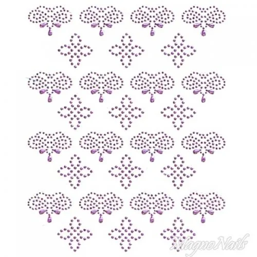 Crystal Nail Sticker - Bindis - lila Strasssteine Strass Aufkleber selbstklebende Nailar Nail art