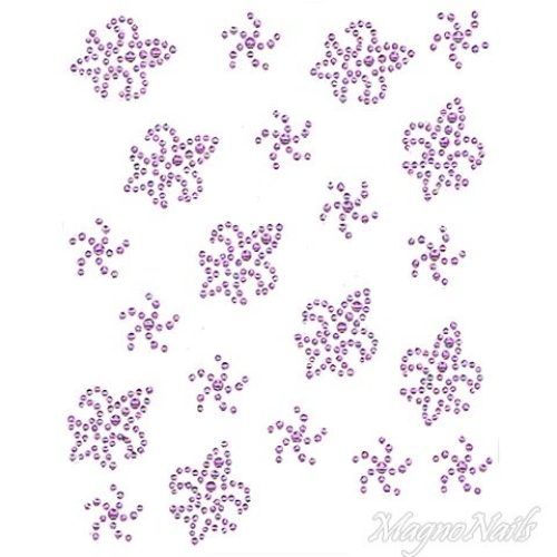 Crystal Nail Sticker - Bindis - lila Strasssteine Strass Aufkleber selbstklebende Nailar Nail art