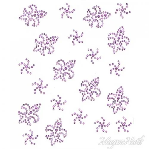 Crystal Nail Sticker - Bindis - lila Strasssteine Strass Aufkleber selbstklebende Nailar Nail art