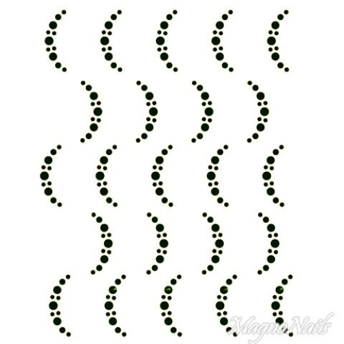 Crystal Nail Sticker - Bindis - schwarz Strasssteine Strass Aufkleber selbstklebende Nailart Nail art